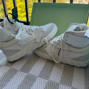 Off-White High-Top Sneakers - White and Gray BRAND NEW WITH TAGS